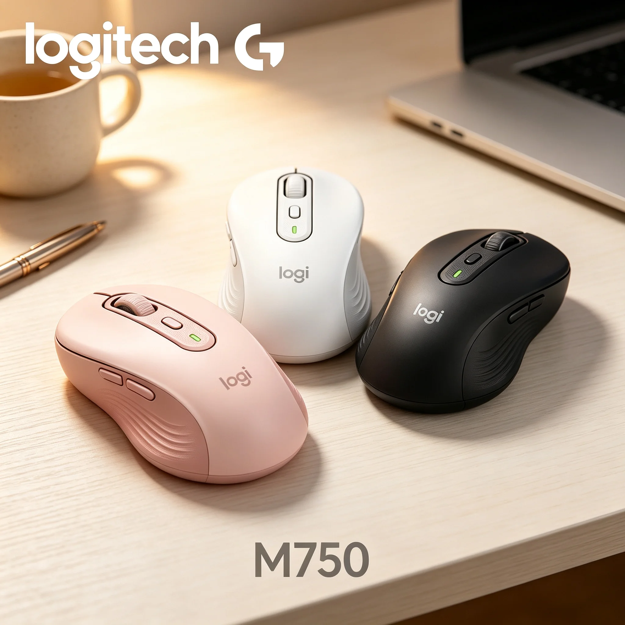 Logitech M750 Travel‑Friendly Wireless Mice Compact Body For Business Contract Trip And Spare‑Time CS PUBG Game Playing