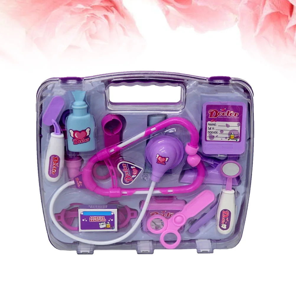 14 pçs conjunto médico brinquedos kit para crianças saco fingir jogar educacional médico dr menina escritório