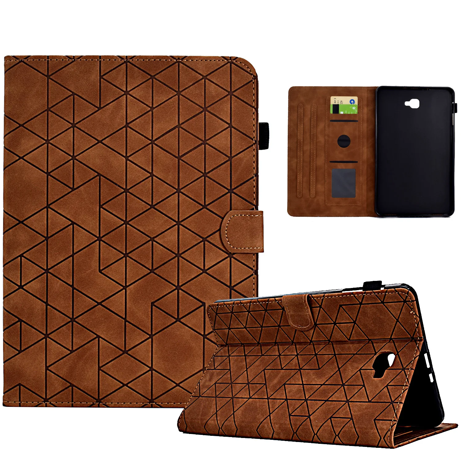 Flip Wallet Book Leather Case For Samsung Galaxy T580 T585 T870 T875 T500 T505 T507 S6 Lite 10.4 P610 P615 A7 Lite A8 2021 X200