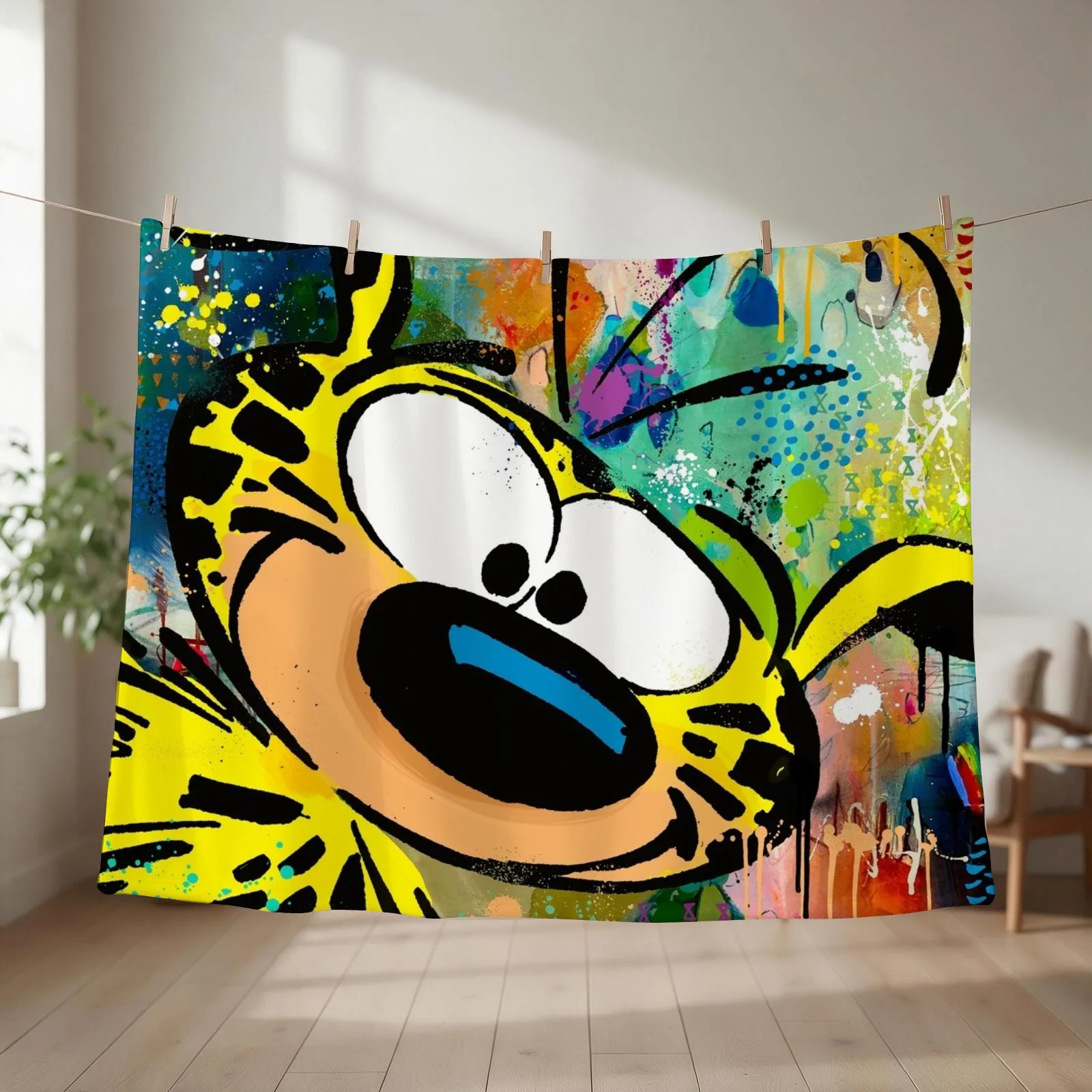 Marsupilami Throw Blanket couch cozy soft plush fuzzy picnic outdoor blanket