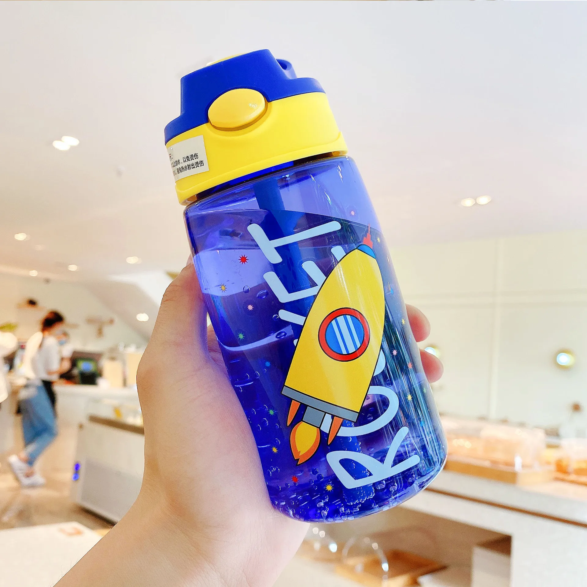 Baby Cartoon Soft Silica Gel Polypropylene Straw Water Bottles Water Sippy Cup Children's Cups Feeding Cups