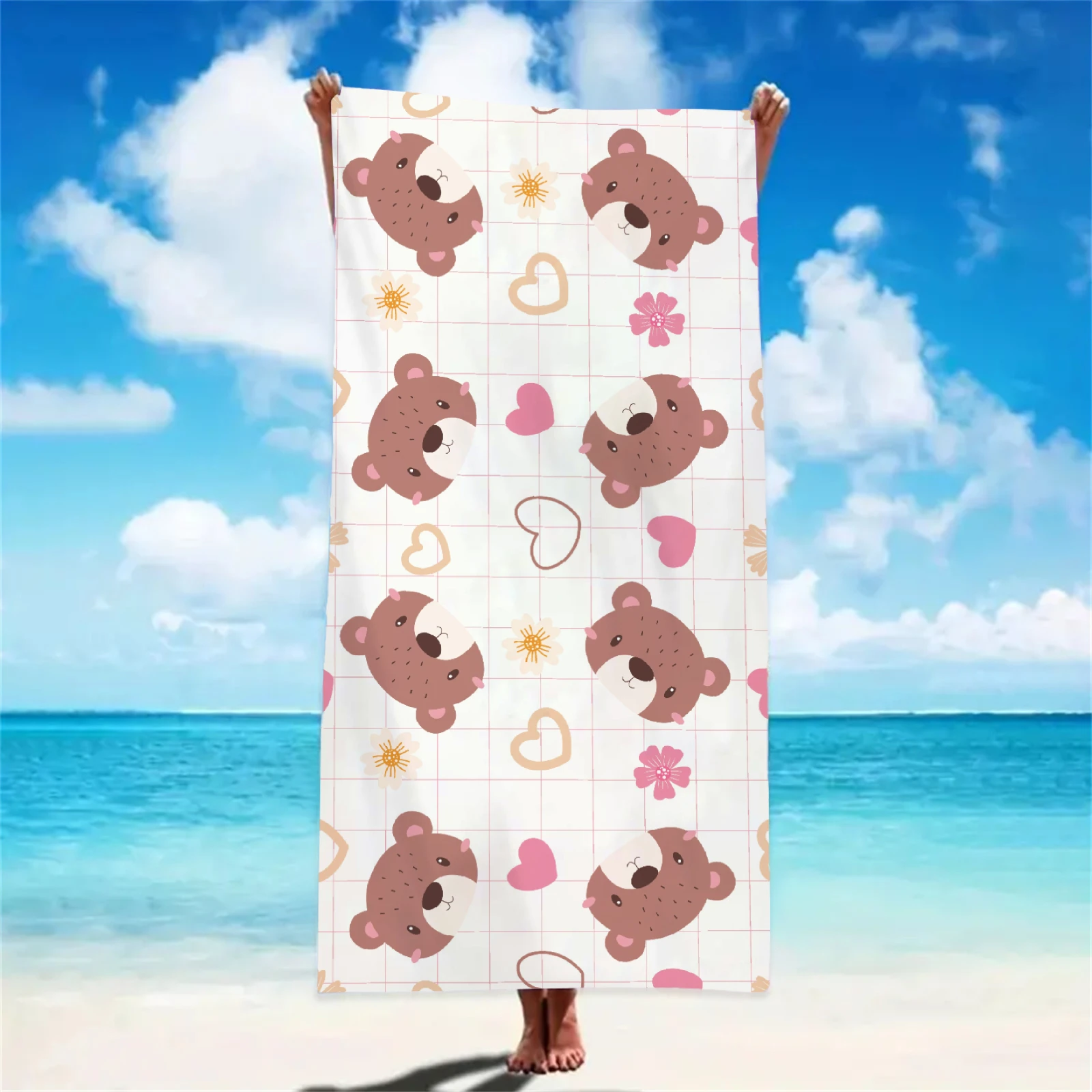 Cartoon Animal Beach Towels Fox Microfiber Towels Absorbent Quick-Drying Soft Swimming Cartoon Towels Birthday Gifts For Girls