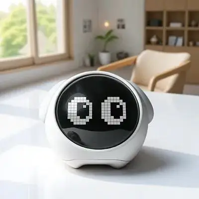 

1Pcs Digital Night Light LED Alarm Clock Rechargeable Expression Voice Control Snooze LED Alarm Clock