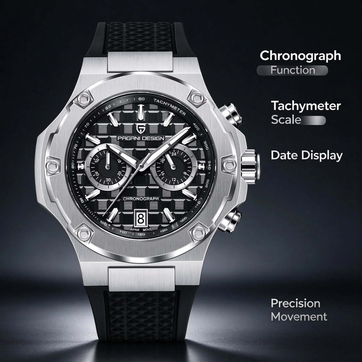 PAGANI DESIGN 2026 Luxury Men's Quartz Watch Waterproof Sport Chronograph Luminous Wristwatch for Men New Arrival