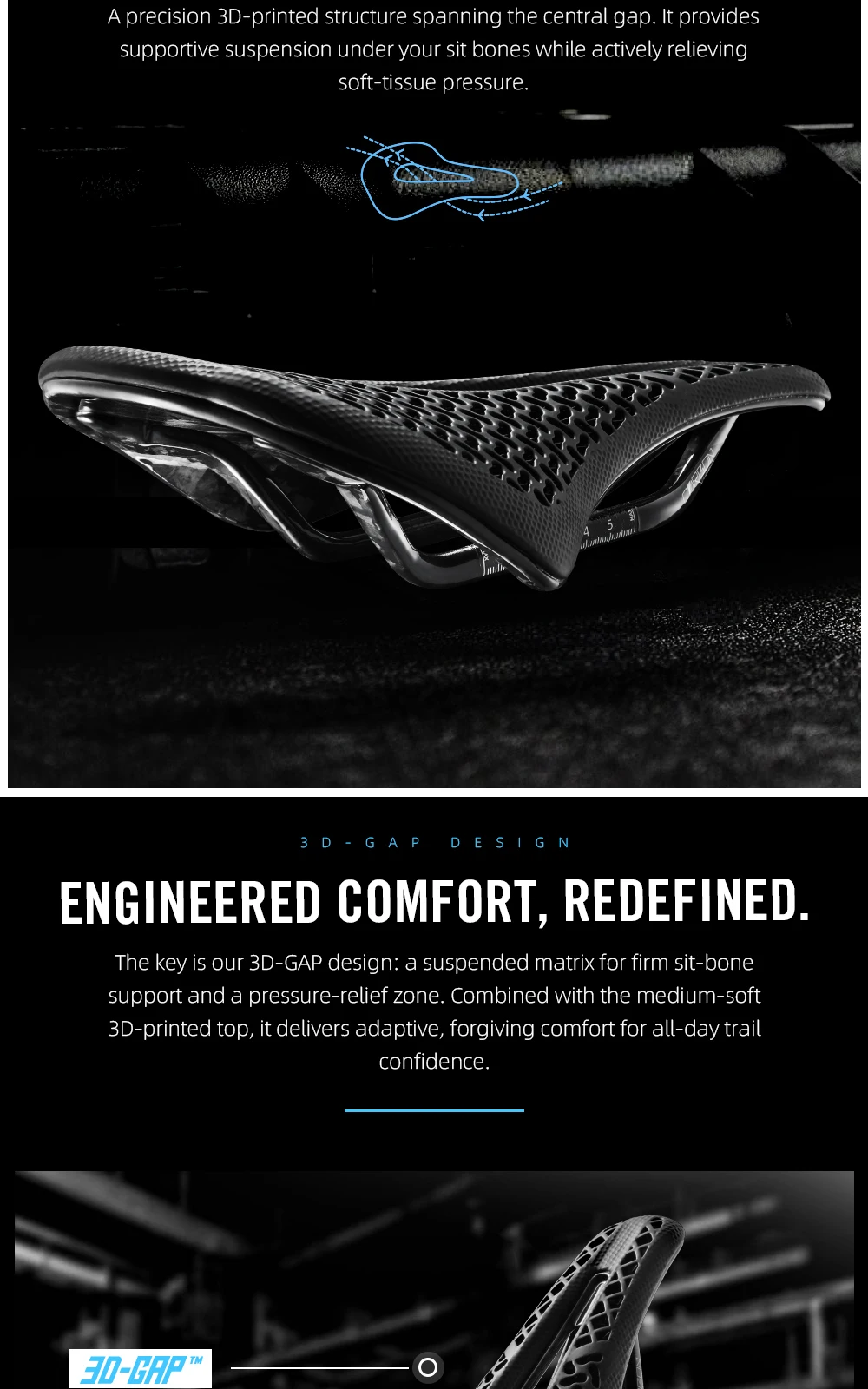 RYET Carbon 3D Gedruckt Fahrrad Sattel 140mm Ultraleicht Rennrad MTB Racing Sättel Fahrrad Sitz Teile Kissen Radfahren Fahrrad Zubehör – Detail 8