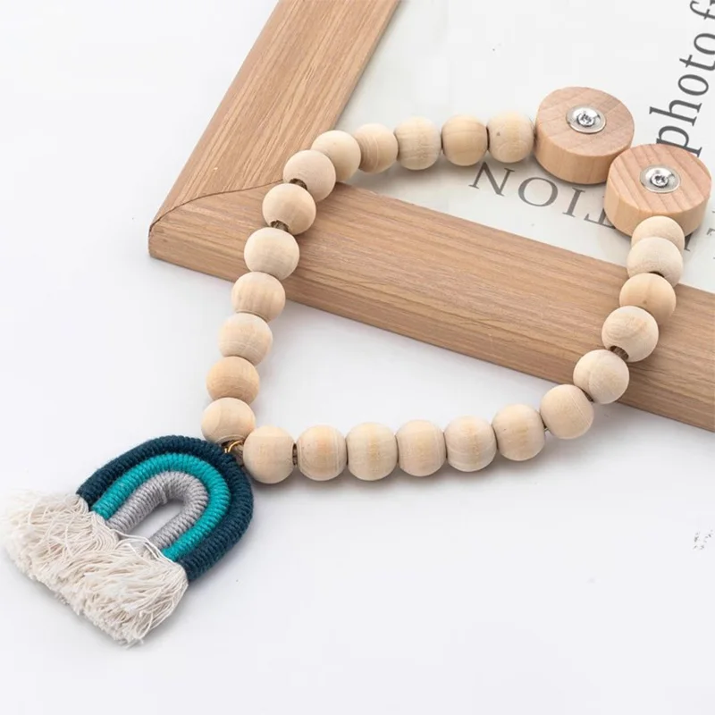 2pcs 만화 무지개 나무 구슬 커튼 타이 백, 라이트 럭셔리 프랑스 스타일 수제 쉬어 커튼 타이, 커튼 홀드 백