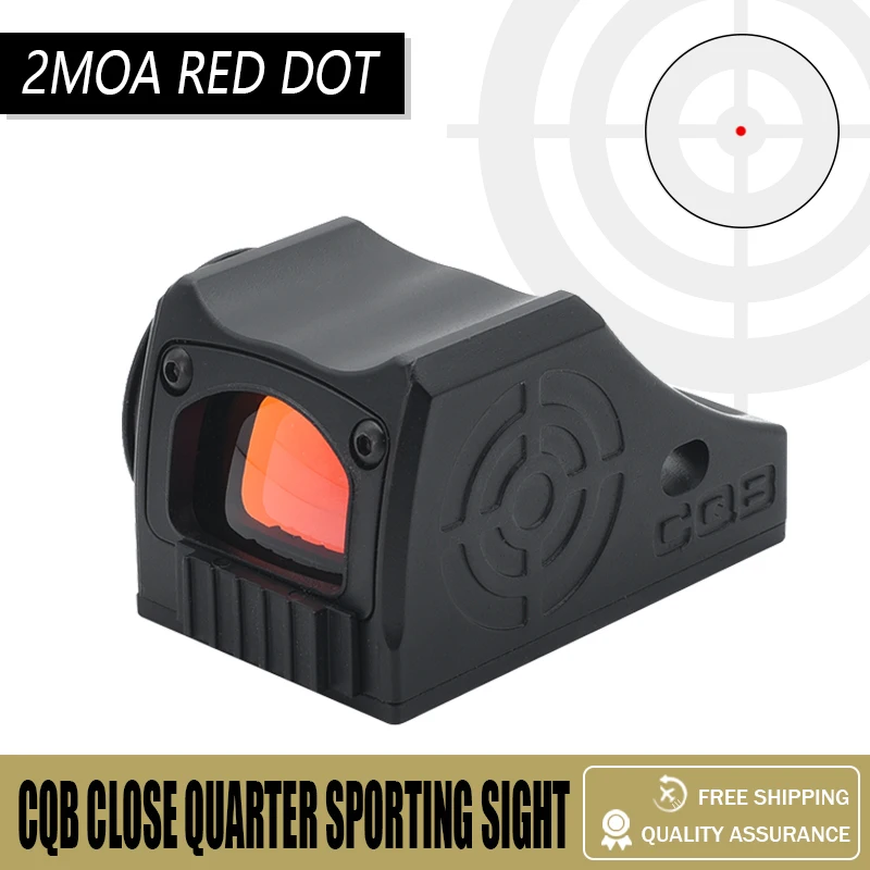 

Tactical CQB Close Quarter Sporting Sight 2 MOA Reflex Sight Optics with Picatinny Vented Mount Automatic Adjustment Brightness