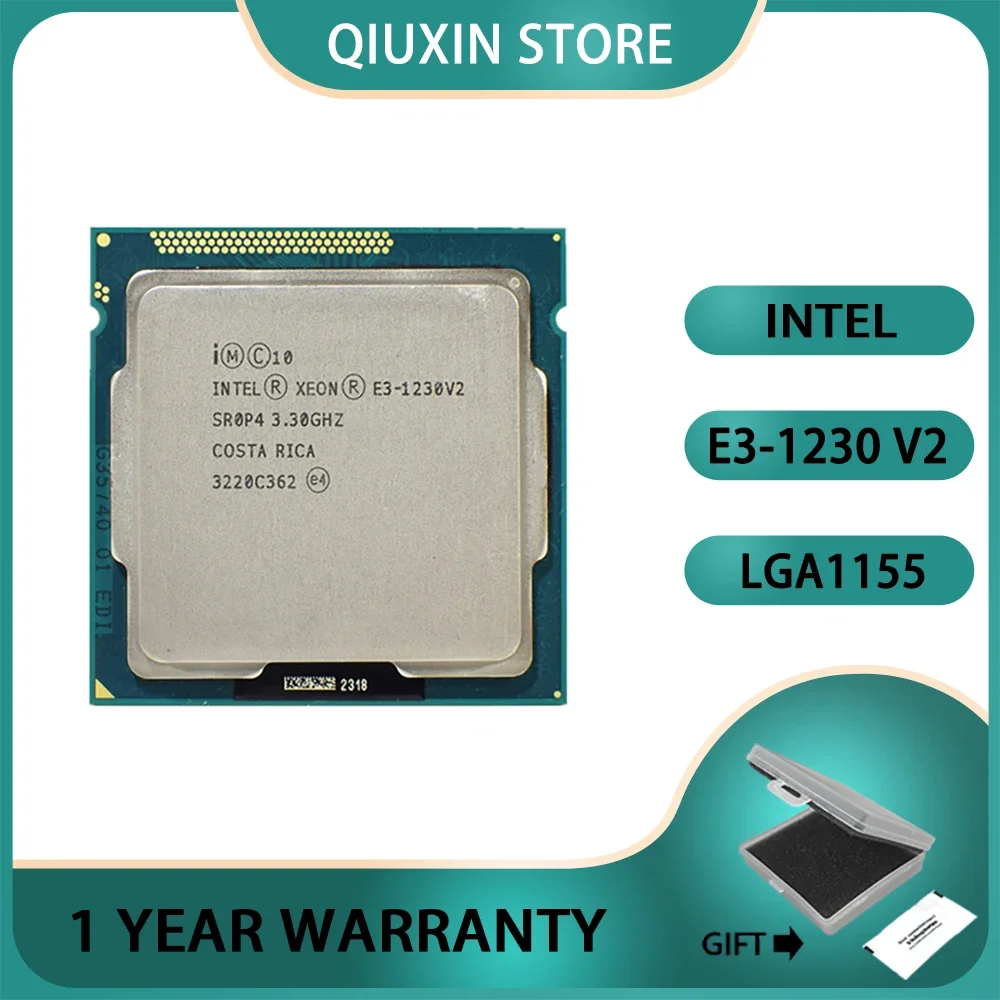 E3 1230 v2 3.3 GHz Quad-Core v2 E3 1230v2  CPU Processor 8M 69W LGA 1155 Intel Xeon E3-1230