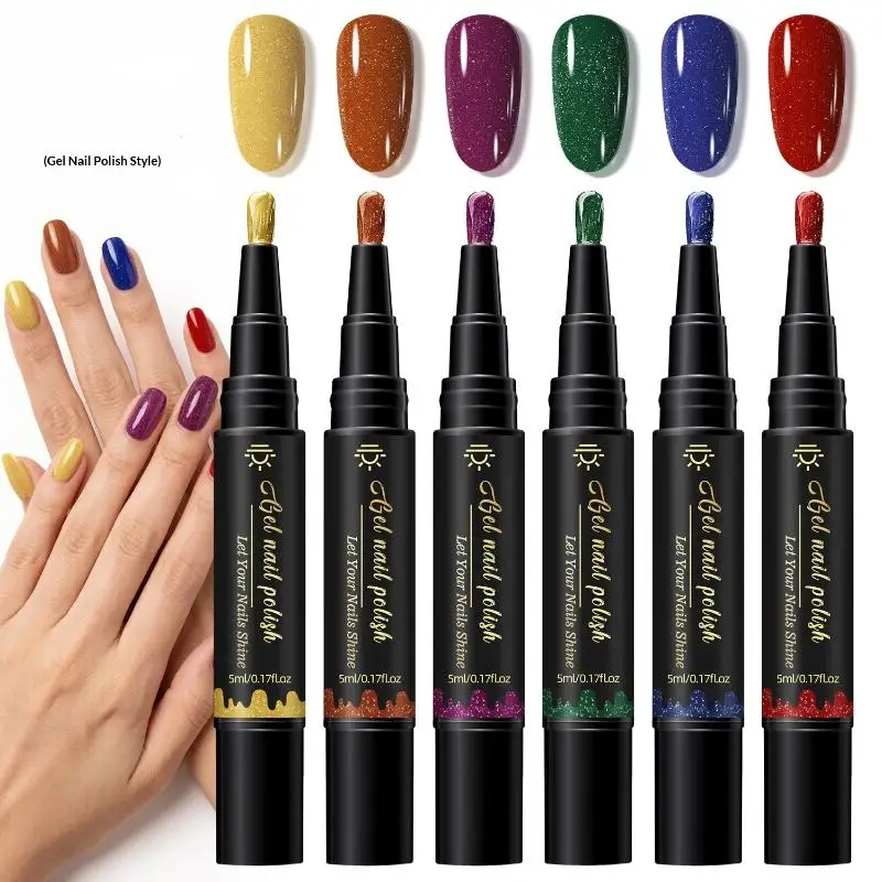 DIY Nail Art Pen Waterproof High Pigment Vibrant Color 1Pcs for Professional Salon Home Nail Decoration