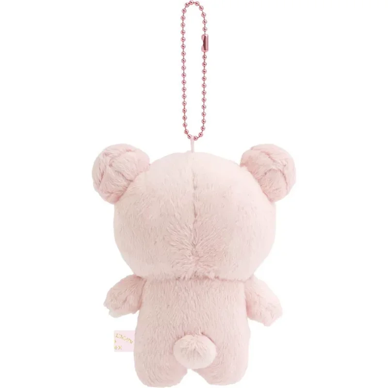 Rilakkuma Korilakkuma Sakura Plush Keychain Pink Cherry Blossoms Bear Kawaii Cute Bag Keychains Charms Keyring Girls Toys Gift view 4