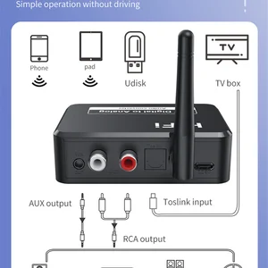 Digitaler Audioadapter für Analog, DAC -Konverter, optischer SPDIF, Toslink bis 3,5 mm, 3,5 Aux -Jack, RCA L/R, Bluetooth 5.0, Empfänger 8 Hauptverkauf optischer Audiokonverter - №5