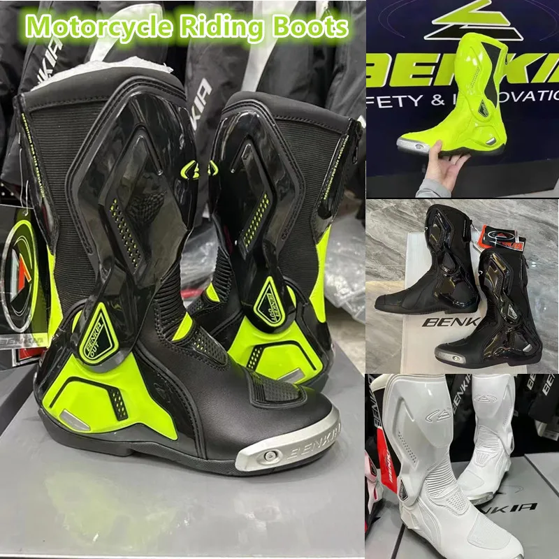 Stivali da moto professionali scarpe da moto da donna Wen stivali da moto traspiranti impermeabili