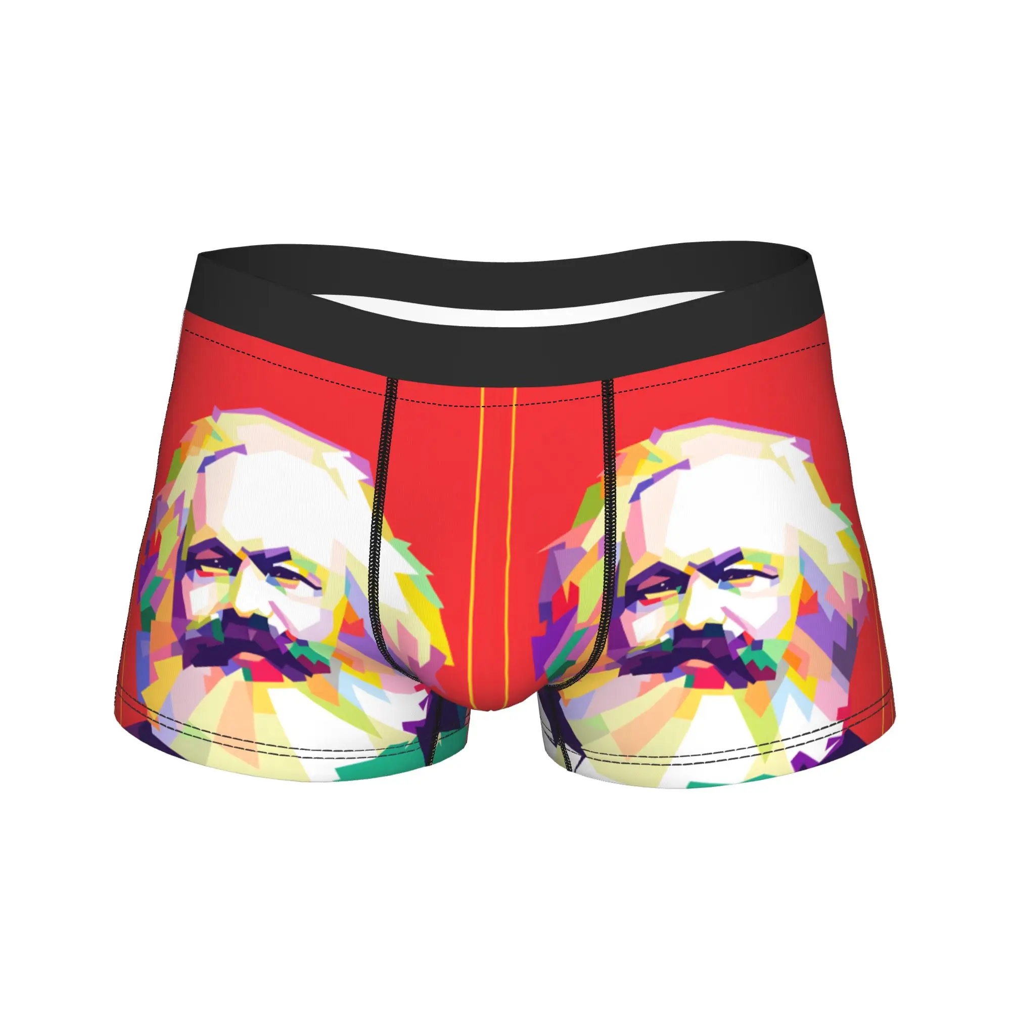 

Мужские трусы-боксеры Karl Marx Engels and Lenin, удобные трусы-боксеры, качественный дизайн, трусы больших размеров