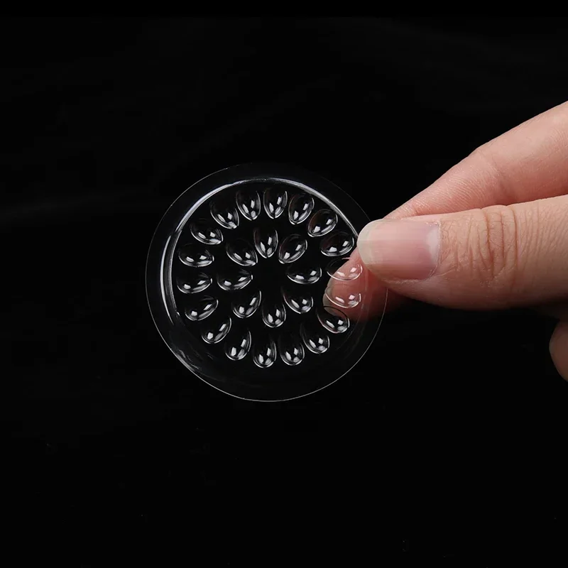 Soporte de pegamento pegatina extensión de pestañas caliente 100 Uds paleta adhesiva desechable para herramientas de maquillaje de pestañas pestañas de flores de plástico