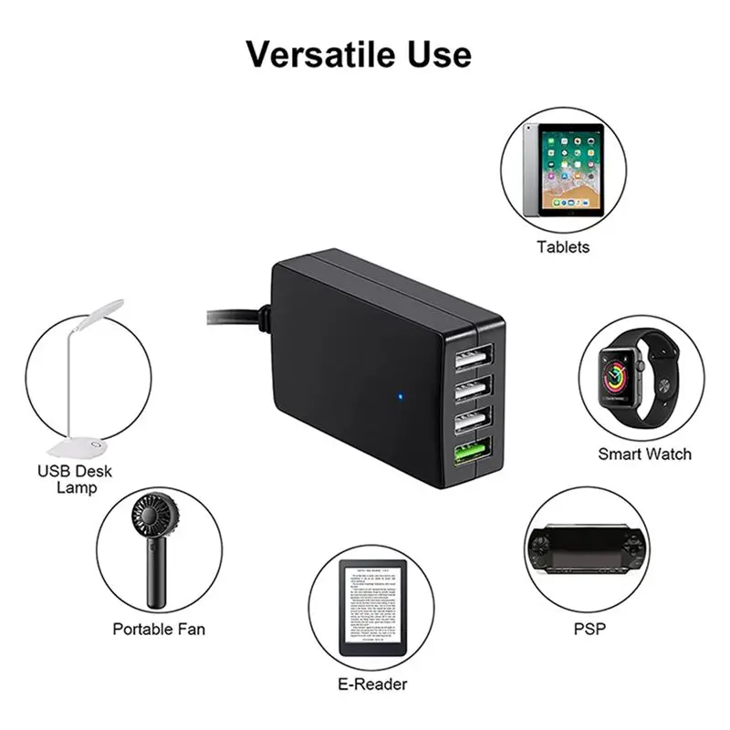 ABKJ-10X Portable DC With Battery Clip, 12V/24V To 5V 4-Port USB Multiport Adapter Other Smart Phone & Tablets