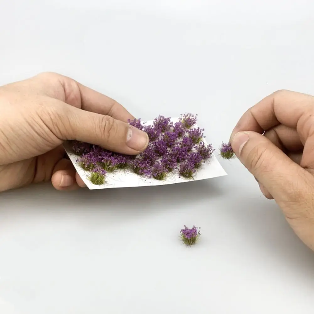 จําลอง Miniature ดอกไม้คลัสเตอร์ทํารถไฟรถไฟหญ้าขนาดเล็กรุ่นที่มีสีสัน DIY อาคาร STATIC Tuft ของเล่น