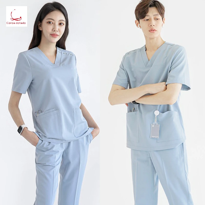 Men's and women's hand washing suit nurses' uniform brush hand clothes oral hospital plastic doctor overalls split suit