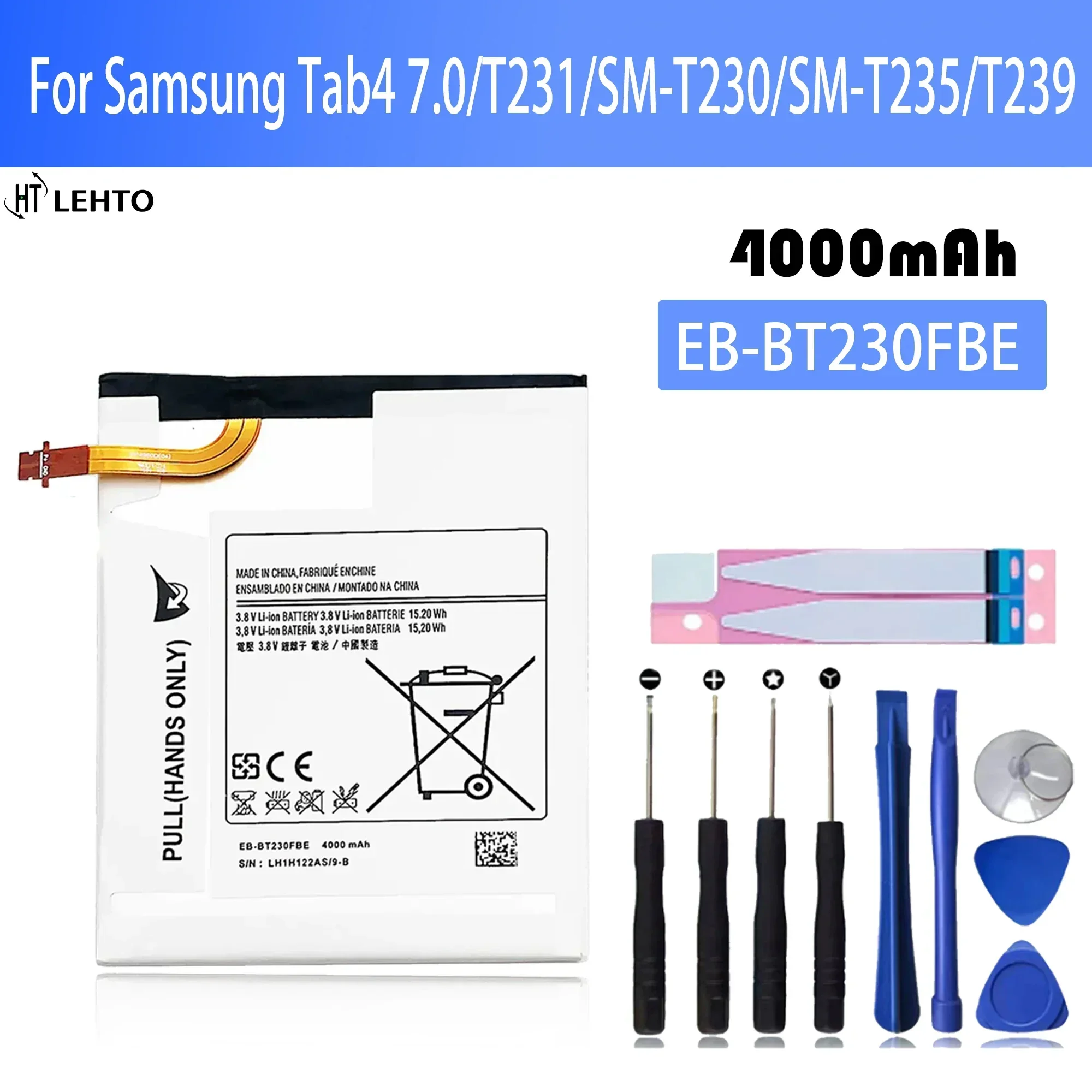 100% high capacity EB-BT230FBE Battery For Samsung Galaxy Tab 4 7.0 7.0