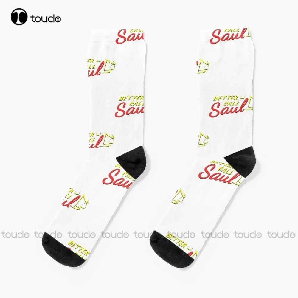 Better Call Saul Logo Calcetines Calcetines Naranjas 360 °   Impresión digital Regalo personalizado Navidad Año nuevo Regalo Creativo Calcetines divertidos Halloween