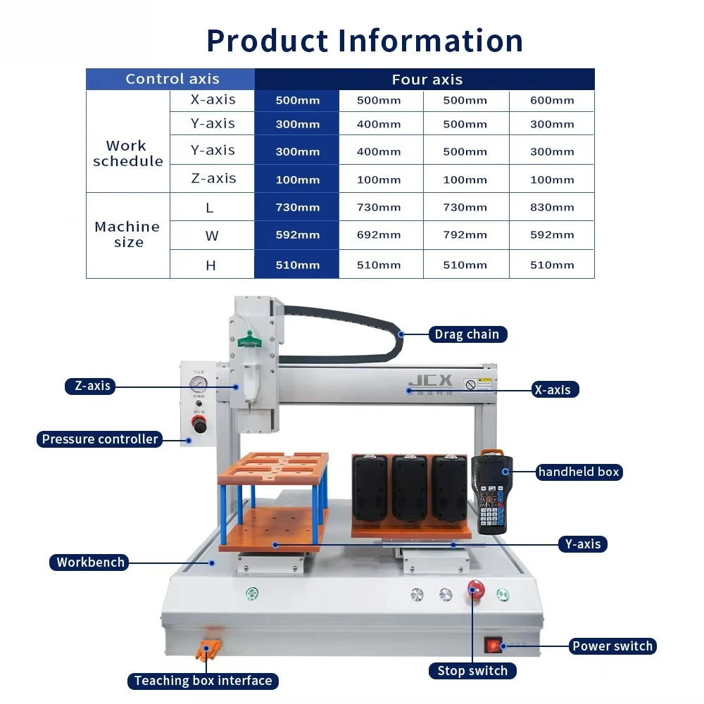 Dual-platform 300ml Silicone Dispensing Machine, Suitable for Silicone Coating in 3C Electronics, Home Appliances