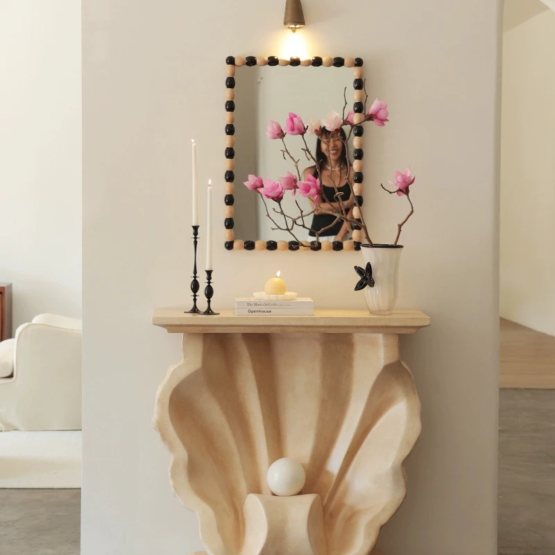 

shell porch table entrance aisle narrow wall decorative cabinet case desk designer