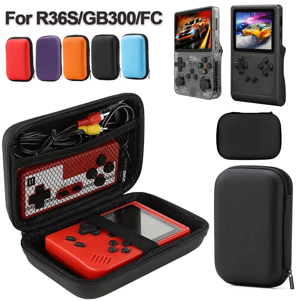 For R36S/GB300/FC/RG35XX Handheld Game Console Carrying Case Storage Bag Travel Retro Mini Game Player Portable Protective Box