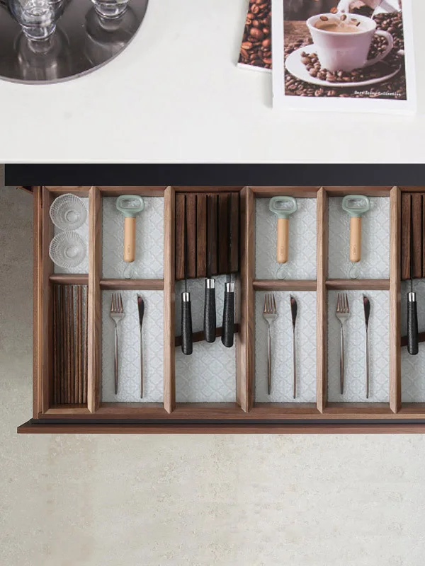 kitchen drawer compartment box Home cabinets built-in compartment cutlery rack kitchen utensils storage