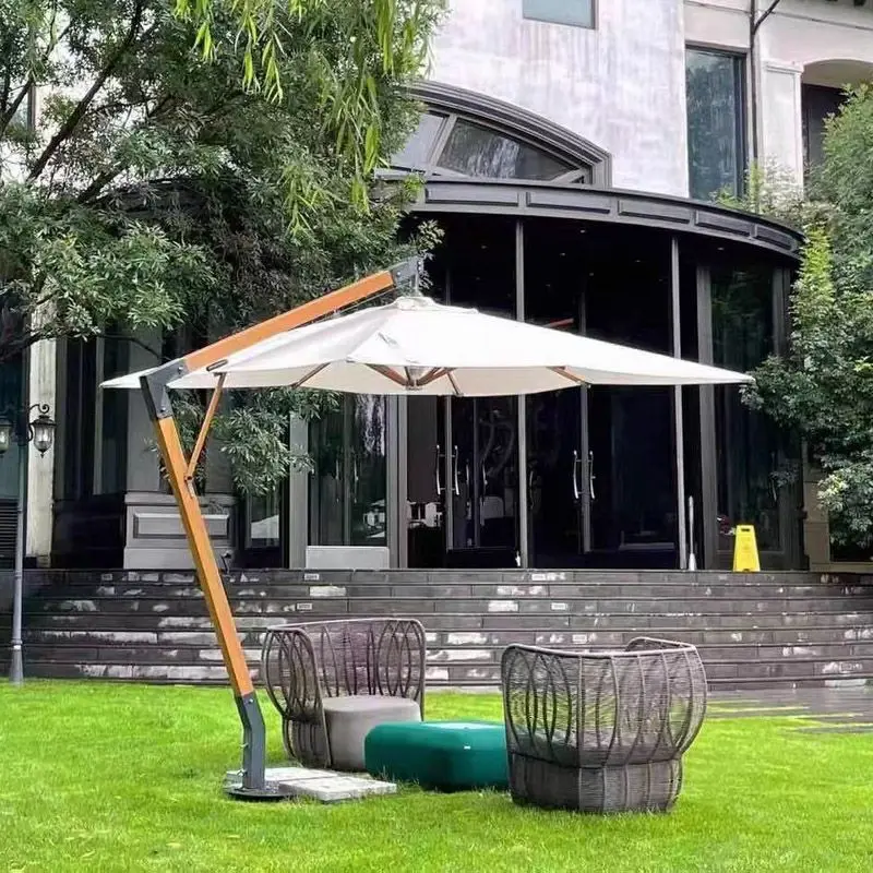Parasol Outdoor Garden Umbrella Beige Umbrella Sales Department Garden 7-shaped Outdoor Coffee