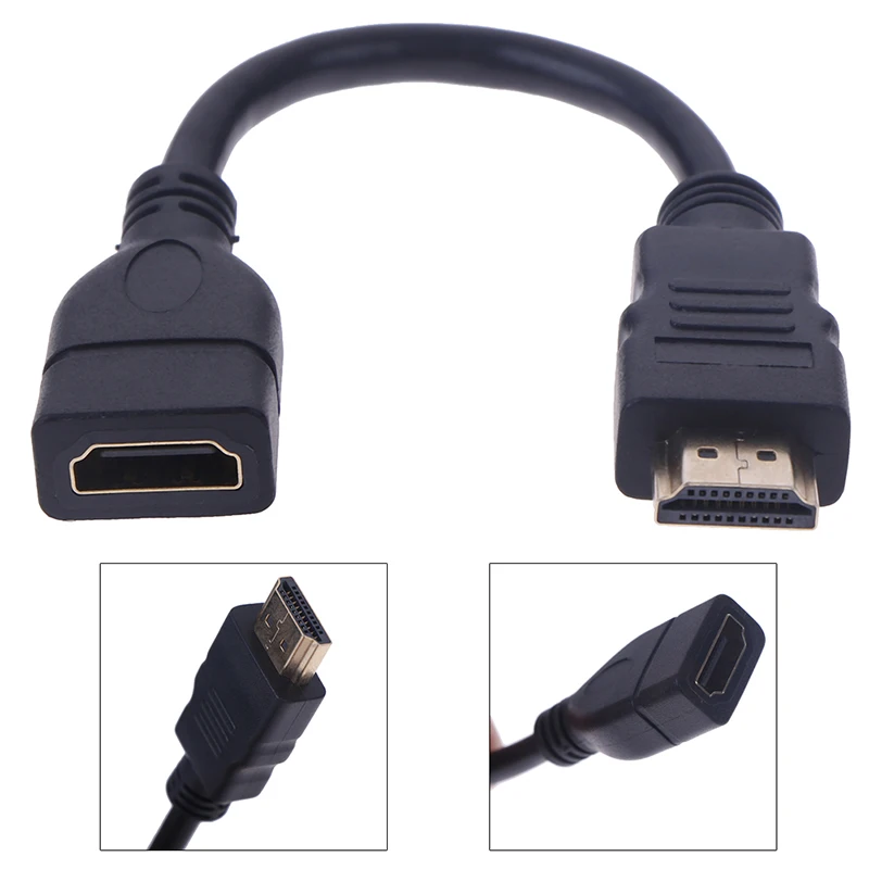 

1Piece 15cm/30cm HDMI Male to Female Extension Cable HDMI Protector Extender Cord