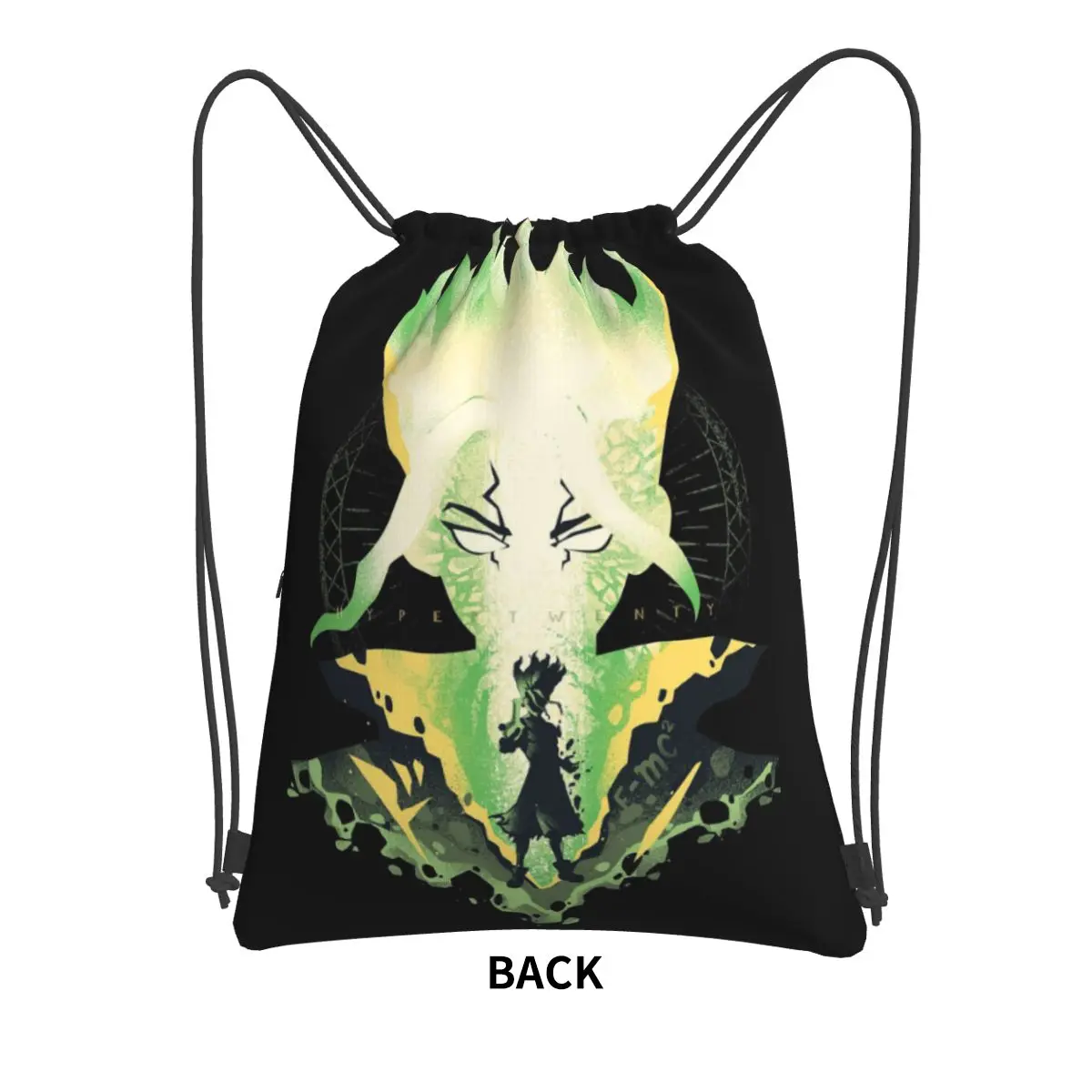 Anime Dr Stone Backpacks Fashion Drawstring Bundle Pocket Sundries Bag Book Bags for Man Woman School