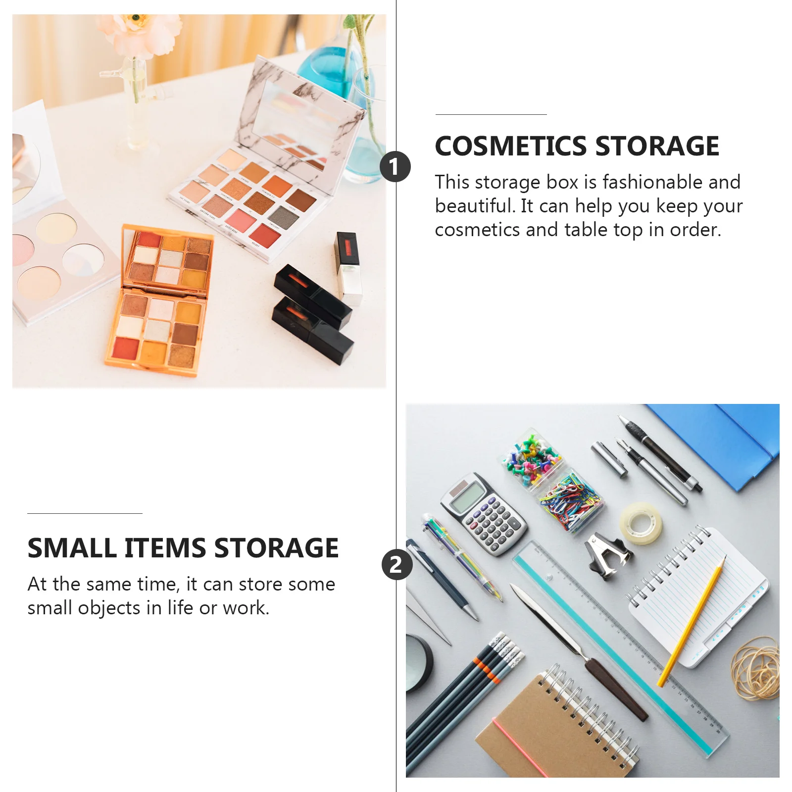 

1Pcs Wooden Desktop Storage Box Compact Organizer Sturdy Multilayer Home Desktop Organizer Storage Case for Sundries