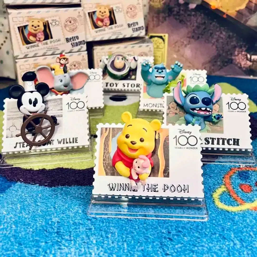 

Disney 100th Anniversary Vintage Stamp Blind Box - Creative Fridge Magnets Mystery Collectible Holiday Gift For Friends & Family