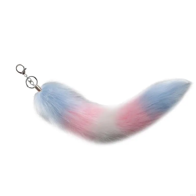 

B95F Foxes Tail Keychain Faux Furs Foxes Tail Keyring Soft Furry Bag Hangings Charm Pendant Handbag Pendant Accessorise