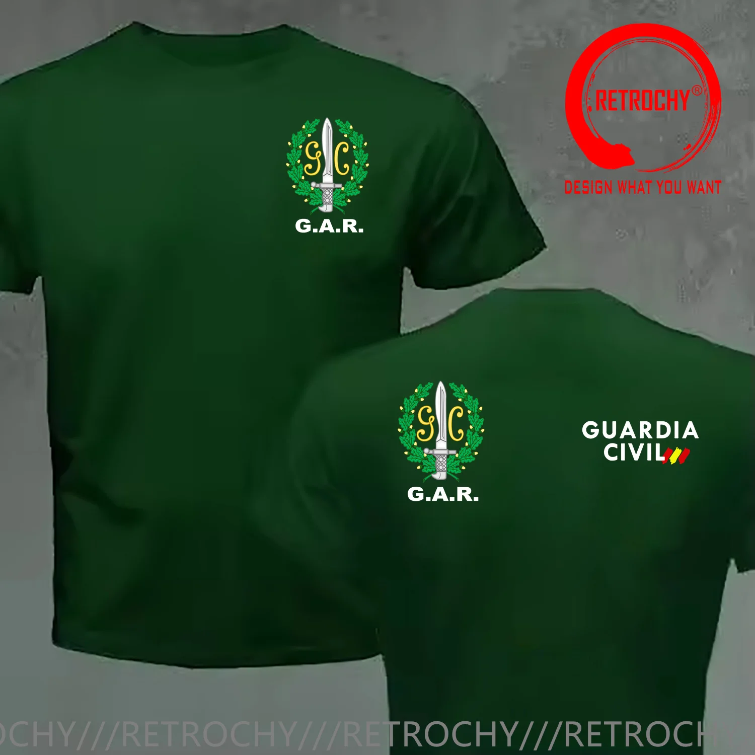 España Guardia Civil G.A.R. Operaciones Especiales T Shirt Men Fashion Summer Spain MilitaryArmy Tee Shirt Mens Tshirt Camiseta