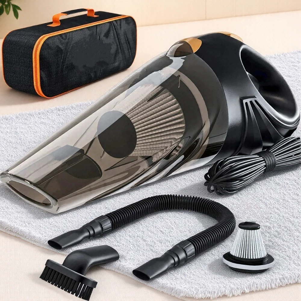 مكنسة كهربائية محمولة للسيارة 12 فولت، أداة تنظيف تلقائية قوية بالشفط والرطب والجاف لتفصيل السيارة الداخلي