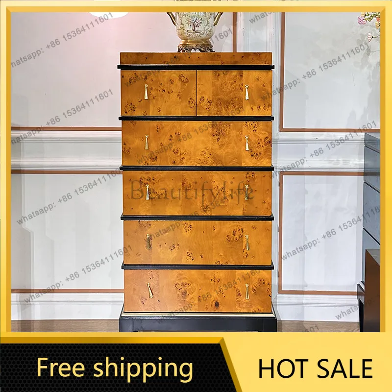 LD Italian light luxury five-bucket living room decorative cabinet foyer entrance bedroom drawer cabinet