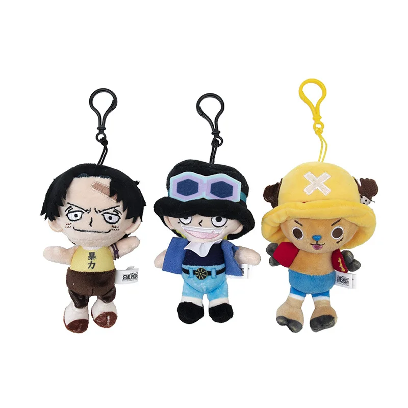 12CM One Piece Tony Tony Chopper Japanese Anime Peripherals Plush Toy Doll Keychain Collectible Car Pendant Furry Key Ring Gifts