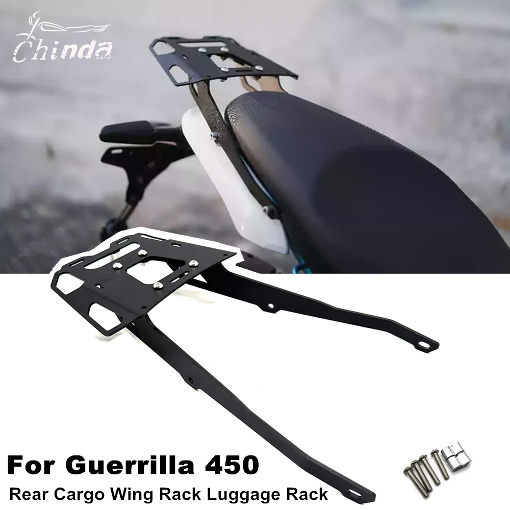 

For Guerrilla 450 Guerrilla450 2024 2025 Motorcycle Rear Cargo Wing Rack Luggage Rack