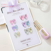 6colors Guava Pink Cat Eyes Gel Polish Set With Color Card Soak Off Magnetic UV Gel Nail Varnish Kit Magnet Gel 15ml
