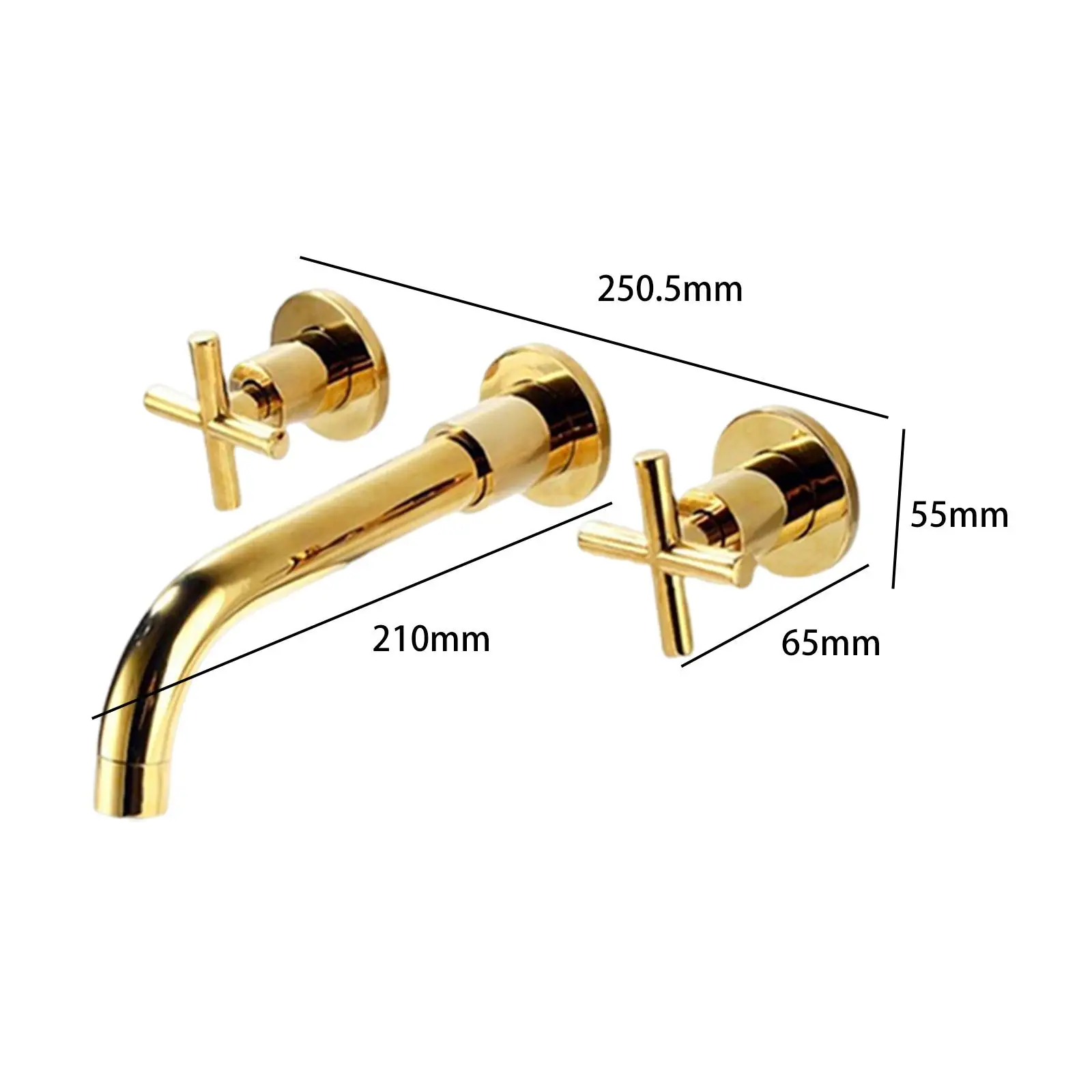 Grifo de fregadero montado en la pared, bañera, grifo frío y caliente, grifo de lavabo de baño