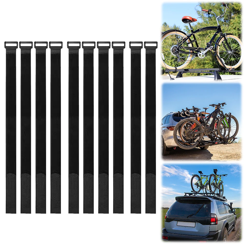 

10 Pieces Bicycle Wheel Stabilizer Straps Adjustable Bike Cinch Straps Reusable Nylon Bike Accessories for Transporting Bikes