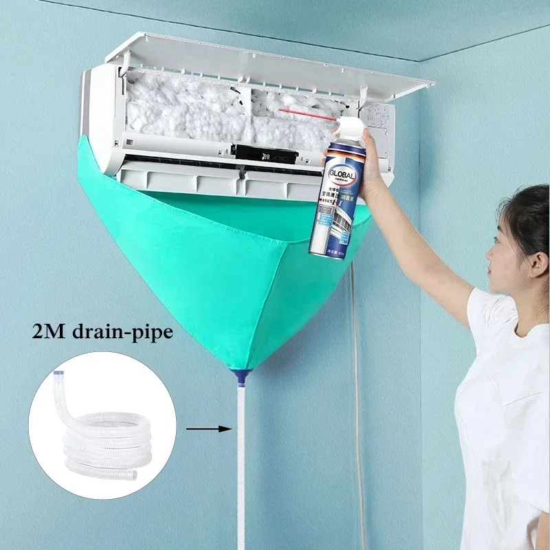 Air Conditioning Water Cover Full Set of Cleaning Tools with Water Pipe Dust Protection Air Conditioning Cleaning Cover Bag New