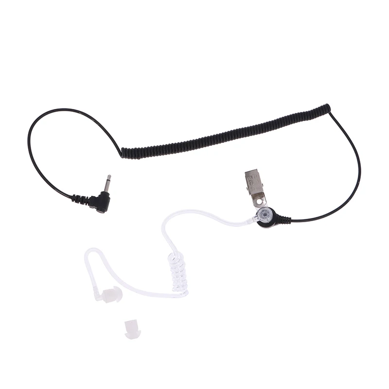 3.5mm Earphone Straight Listen Only Transparent Flexible Acoustic Tube Earp For Walkie-talkie Accessories Against Radiation