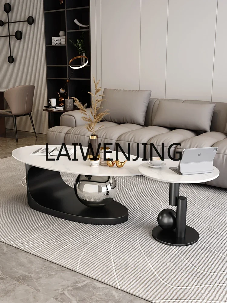 Living Room Stone Plate Coffee Table Simple Modern Home Italian Light Luxury Minimalist Tea Table High-Grade Sofa Table