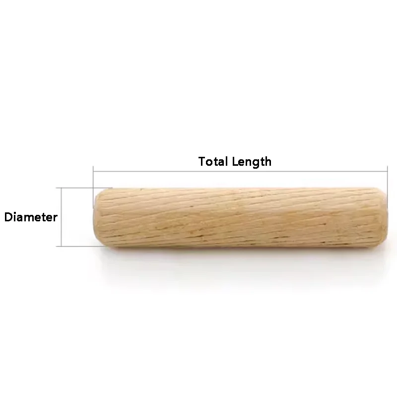 5/10/20/30/50/100pcs 5mm 6mm 8mm 10mm 12mm Wooden Dowel Pins Straight Groove Wood Dowels Rods for Crafts Furniture DIY
