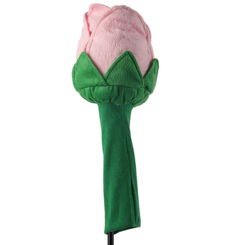 Golf Club Head Covers Rose Flower Shape Golf Club Protective Soft Head Cover for No.1 Driver Wood