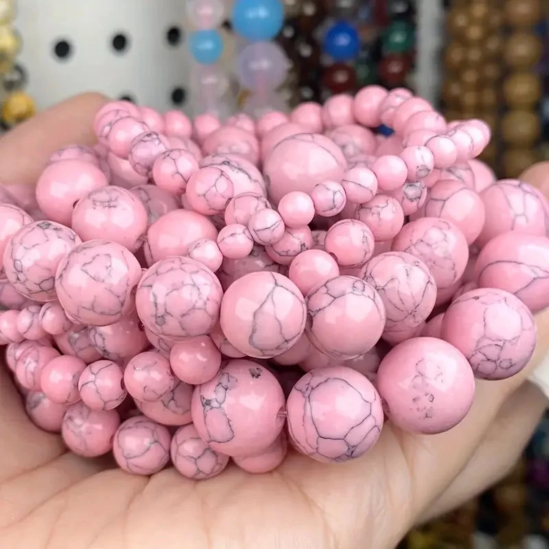 6mm-10mm Pink Turquoise Is Used to Make Accessories for Jewelry, Necklaces, Bracelets, and Earrings