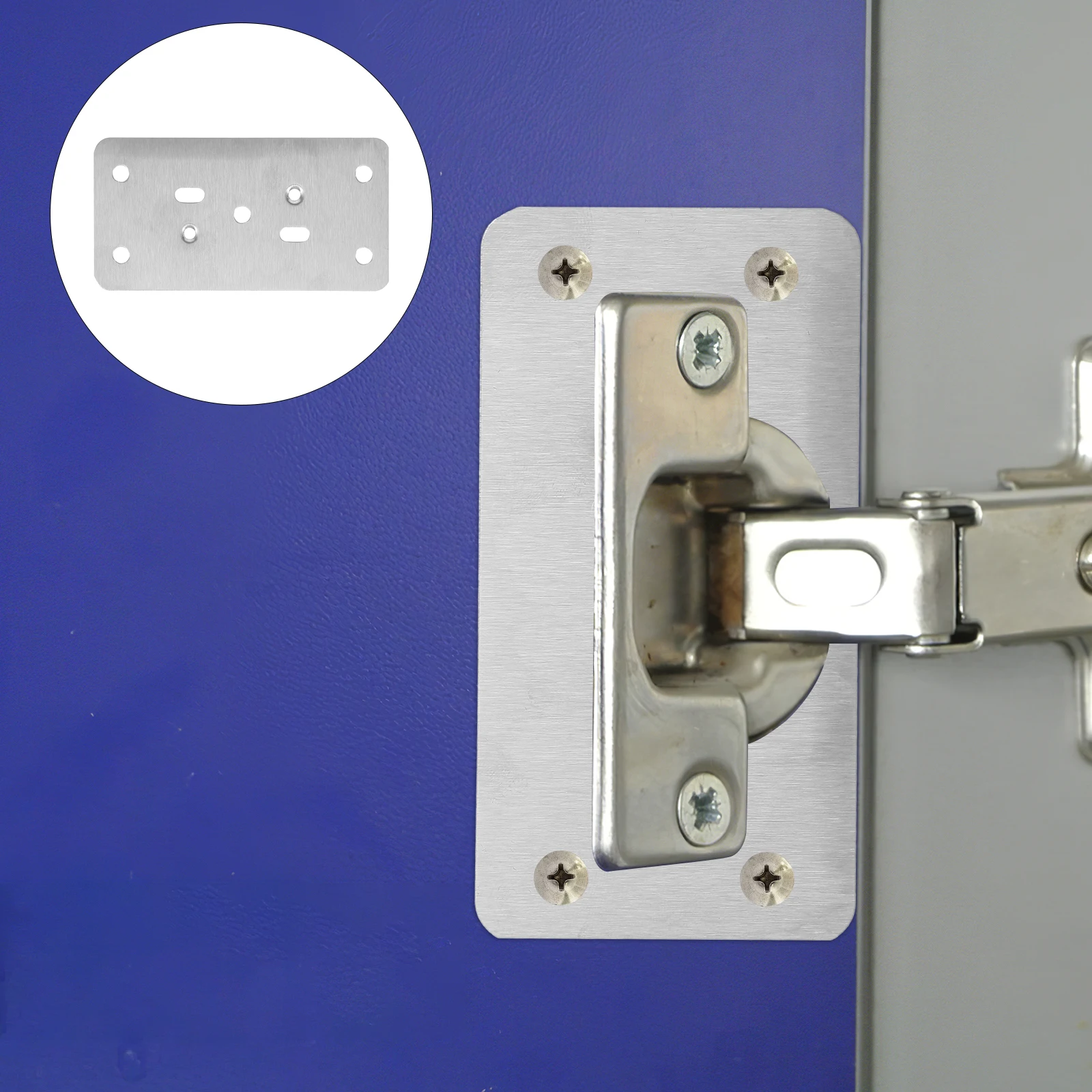 

8pcs Cabinet Repair Plate Stainless Steel Kit Enhanced Security Thickened Ball Lock Fixing Door Reinforcement Circular Repair