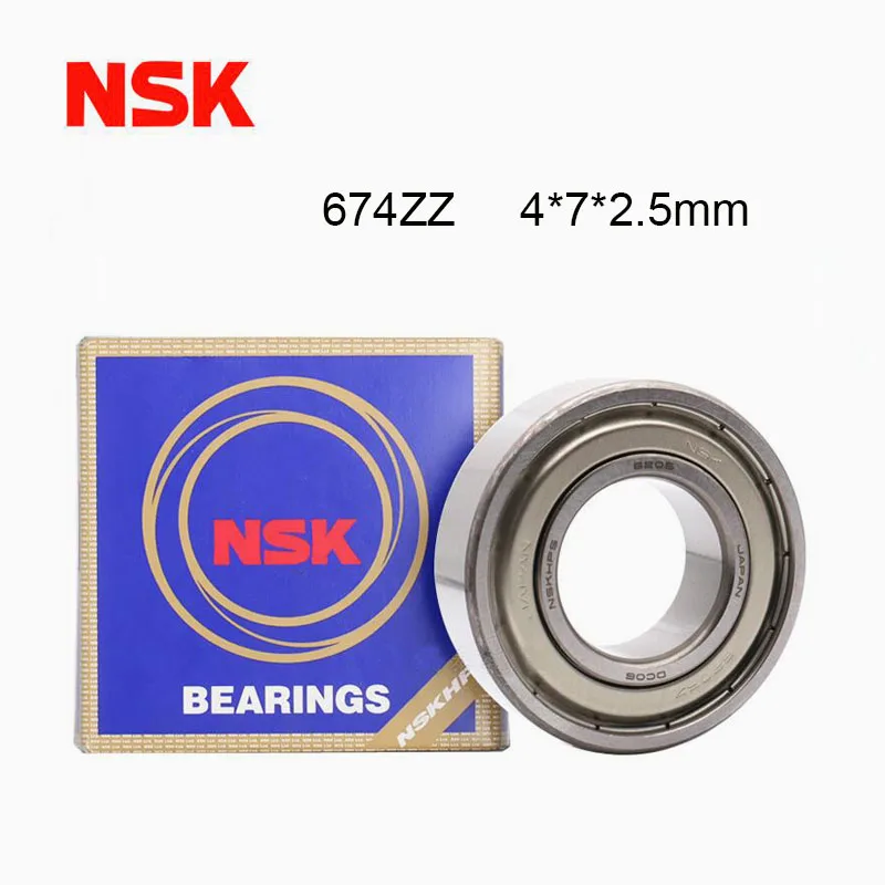 

Origin Japan NSK Bearing 674ZZ High Speed Miniature Bearing 5/10pcs 4x7x2.5 Slim Thin Section Deep Groove 674Z Ball Bearings 674