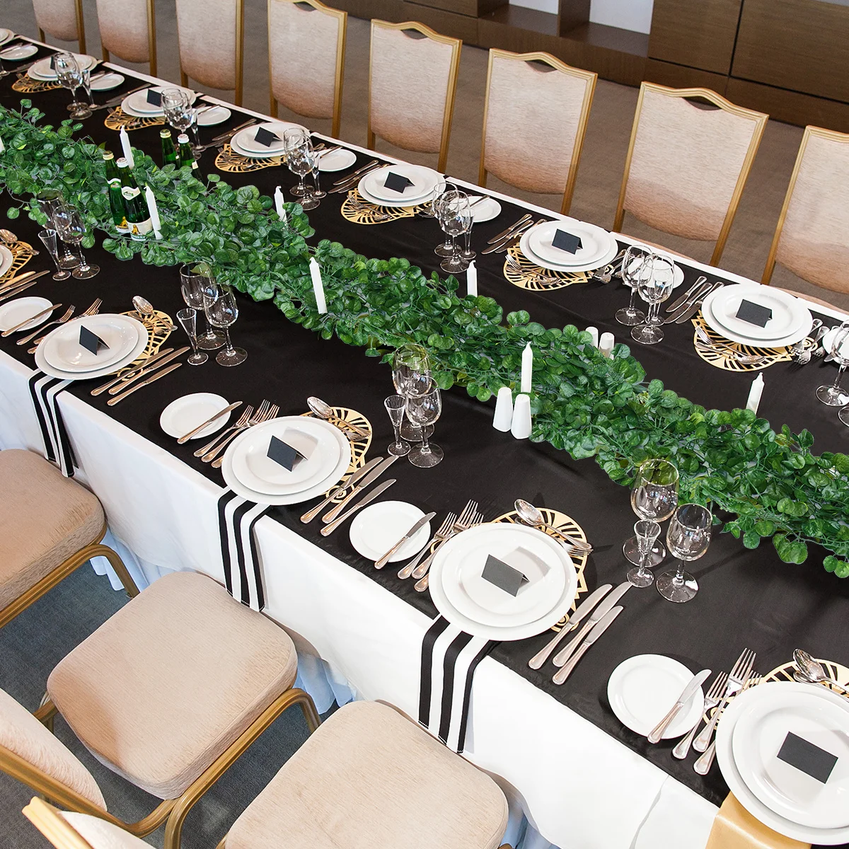 

Fake Flower Vines Artificial Faux Plants Indoor with Leaves Wall Hanging Bedroom Decor